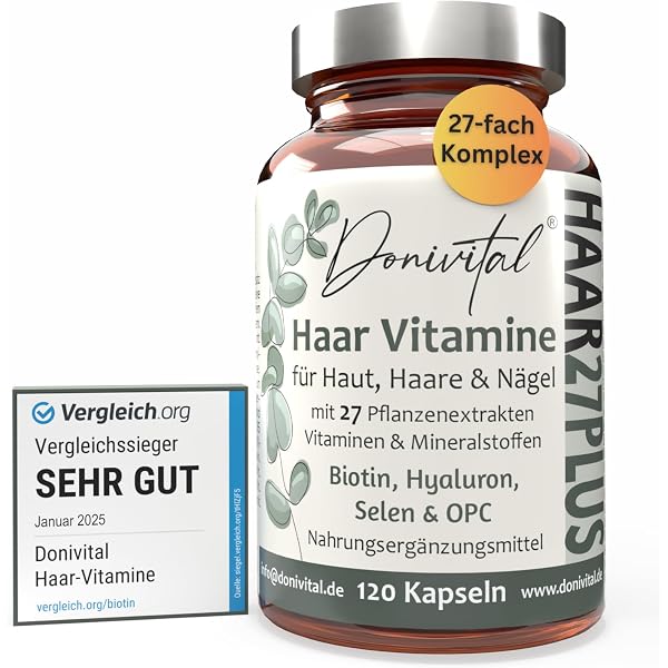 Nutrazeutischer Haarbooster-Komplex Kapseln – Für Volleres, Stärkeres Haar, Mit Biotin, Zink, L-Cystin, Unterstützt Haarwachstum & Haut/Nägel