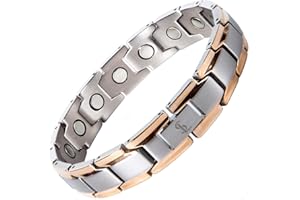 SMARTER LIFESTYLE Elegante pulsera de terapia magnética de titanio alivio del dolor para la artritis y túnel carpiano