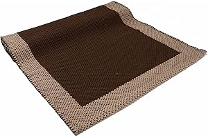 ARTE TAPPETI Life - Alfombra de algodón, lavable, para baño y cocina, antideslizante (50 x 80 cm, marrón)