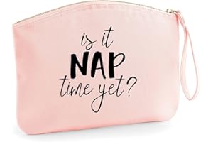 Miammo Is it nap time yet lazy statement [CM17FLS] make up bag - organic cosmetic wristlet case - pink, large