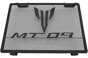 LongGreat en Acier Inoxydable Refroidisseur d'eau Réservoir Radiateur de Moto Grille Garde Protection Couverture pour Yamaha MT09 FZ-09 2014-2022 / MT-09 Tracer 2015-2022