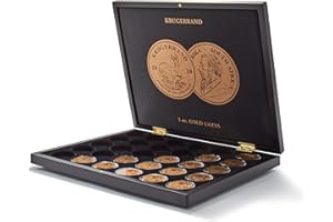 Leuchtturm 363743 Estuche Volterra para 30 Monedas de Oro Krugerrand en cápsulas - para 1 Oz/onzas