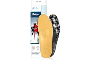 Foot Morning Deluxe - profilowane wkładki do butów dla mężczyzn i kobiet - najwyższej jakości garbowana wkładka z naturalnej skóry - wkładki wzmacniające łuk - wkładki unisex na całej długości (42 UK)