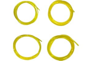 TIKIMOON Tubo di benzina di alta qualità, 4 misure, lungo 5 piedi per Poulan, Craftman, motosega, tagliabordi e soffiatore (giallo)