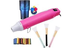 DEUVUO Heißluftpistolen für Epoxidharz Rosa