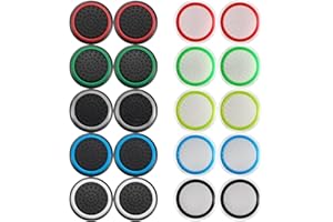 VJUYSW 20 Pièces Joystick Protection PS4 Stick, Capuchon Joystick, PS5 Thumb-Stick Capuchons Grip Aim Assist, Capuchons de Pouce, Attaches de Manette de Contrôleur, pour PS4 PS5