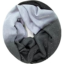 Van Der Rich ® - Sciarpa Di Paillettes Sciarpa Morbida - Donna (1-Nero, TU - Foto 9