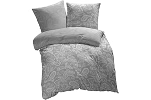 ETÉREA HIMMLISCHE QUALITÄT ETÉREA Microfaser Bettwäsche 140x200cm + 70x90cm - Ganzjahresbettwäsche Bettbezug Paisley Life - Bettwäsche Set mit Kissen 140x200cm Bettbezug + 70x90cm Kissenbezug Microfaser - OEKOTEX - Blau