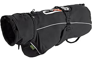 HUNTER Hundemantel NORDBY, Farbe: schwarz, wasserabweisend, warm gefüttert, reflektierend, ideal für Outdoor-Abenteuer, schützt vor Kälte & Nässe, maschinenwaschbar, Größe: 60
