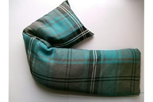 LANGTREES Wheat Heat Pack Cotton Tartan Microwave Wheat Bag Lavender Scented, Turquiose