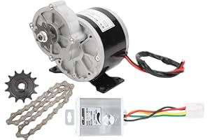 VGEBY Motore Elettrico, Motoriduttore a Catena con Regolatore di Velocità del Motore Elettrico 12V 250W DC