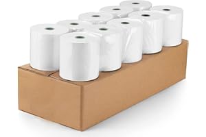 Amazinnov-Pack de 5 Rouleaux 80x70x12mm, 55 g/m² de Papier Thermique Haute Qualité pour tickets de guichet : Compatible Toutes Marques,Idéal pour les reçus de guichet(80x70x12mm,Lot5)