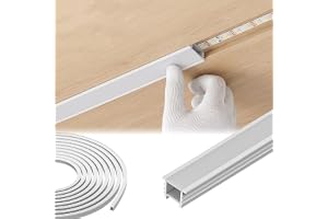 Zinueen 3 meter LED neon silikonprofil, skydd mjölkvit, vattentät LED-kakelprofil för ljuslister, gör-det-själv-skydd med mju