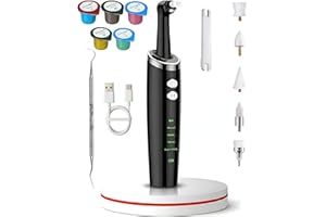 DYBLES Upgraded Premium Teeth Polisher Plaque Remover for Teeth Whitening, Tooth Cleaner Teeth Cleaning Tarter Removal for Dental Cleaning Kit, Yellow Teeth Stain Remover with 5 Toothpaste (B01)