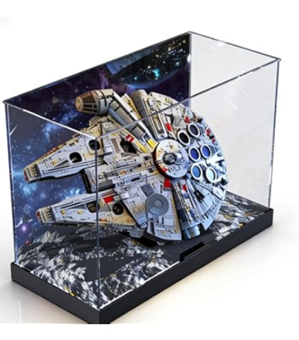 Caikbms Boîte Présentation Acrylique Compatible avec Modèle Lego 75192 Millennium Falcon, Boîte Présentation Transparente Anti Poussière (Vitrine sans Fond) B,3mm
