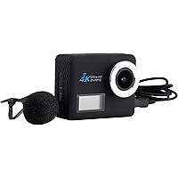 Axeto N6-A Vlog Edition 4K WiFi Action Camera,Dual Display with 2.31" LCD Touchscreen, with 20MP Image Sensor, 25 Items Kit Including Remote, Mic, 2 Batteries & Accessories Bag (Black)