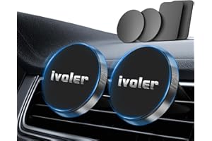 ivoler [2 Stücke Handyhalterung Auto Universal Magnet Lüftung Kfz Halterung Autohalterung Halter Handy Magnetic Handyhalter Mount für Verschiedene Telefonmodelle. (Schwarz)