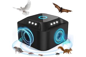 Jarper 360° Ultraschall Mäuseabwehr,USB Ultraschall Maus und Ratten,ca. 300m² - mit Ultraschall & Anti Gewöhnungseffekt,für Nagetiere, Mäuse, Eichhörnchen, Spinnen, Plötze