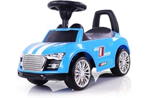 Milly Mally Racer Porteur en Forme de Voiture Pousse-Pied Bleu