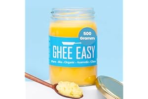 ‎GHEE EASY Ghee Easy 500 g Organic Ghee - Highly Pure Authentic Ayurveda Ghee, No Additives - Certified Organic & Organic - Free from Lactose and Gluten - 100% European