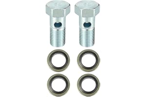 X AUTOHAUX 2 Set Universal Vehicle Banjo Bolt Brake Fitting Adapter M14 x 1.5