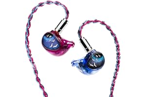 HiFiGo Kinera Celest PhoenixCall 1 DD+2BA+2 6 mm Mikro-Planar-Treiber In-Ear-Monitore, 5 Hybrid-Treiber, IEMs In-Ear-Kopfhörer (lila-blau, 3,5 mm)