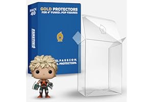 Fanatiko Lot de 40 Protecteurs Gold pour Funko Pop 4" - Protection Pop de 0,5mm - Gardez Vos Figurines en Parfait État avec la Protection pour Pop