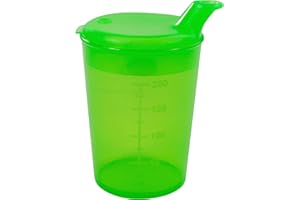 MEDI-INN+ 250 ML Bicchiere a Becco Tazza a Becco, Coppa, Tazza Vari Colori + Trinköffnungen medi-inn - verde, Apertura: 8 x 4 mm