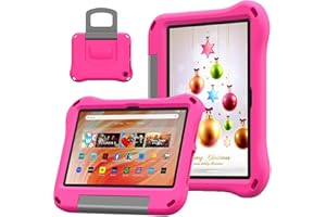DJ&RPPQ Fire HD 10 & Fire HD 10 Plus Tablet Hülle für Kinder (10,1 Zoll, 13th/11th Gen, 2023/2021 Release),Leichte Stoßfeste Schutzhülle mit Ständer für Fire HD 10 Kinder Tablet & Kids Pro Tablet.(Pink)