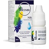 EYE DISCOVER, Artificial Tears with Hyaluronic Acid and Hydroxyethylcellulose, Dry Eye Drops, Moisturizing, Relieve Irritatio