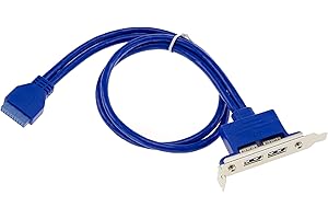 KALEA-INFORMATIQUE Equerre Low Profile USB 3.0 5G avec 2 Ports Type A. A Relier sur Port Interne de Carte mère USB3 en 19 Points