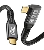 UseBean Cavo USB C a USB C 100W 0.2M, 90 Gradi Angolo USB Tipo C 3.2 Gen2x2 20Gbps Trasferimento Dati Cavo di PD Ricarica Rapida,Video 4K@60Hz per