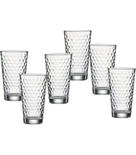 Leonardo Burano 034760 Set of 6 Drinking Glasses, Handmade Water Glasses, Dishwasher Safe Glasses, Colourful Drinking Cups Made of Glass, Grey, 330 ml