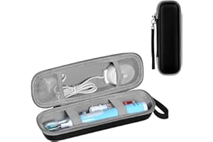 TUNYINSH Elektrische Zahnbürste Reiseetui für Oral B/Oral-B Pro/Phlips Sonicare Electric Toothbrush, Tragbare Hartschalen eise-etui für oral b aufsteckbürsten und Zubehör (Schwarz)