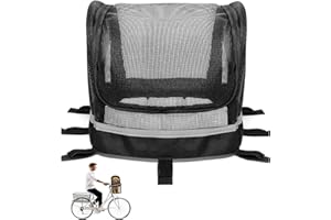 BANGMINDA Coperchio di Protezione Cestino Bici Coperchio di Protezione per Cestino Anteriore Bicicletta Cestini per Animale Domestico Cani Pieghevole Staccabile per Cani Gatti Bici Cestino 29x24cm