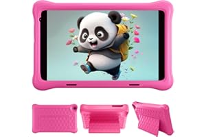 Okaysea Kids' Tablet 8-Inch Tablet, 2GB RAM 32GB ROM Android 12.0, 1280 x 800 HD Display, 4000 mAh, Parental Controls, Bluetooth, WiFi, Dual Camera, Shockproof Stand Protective Case (Pink)
