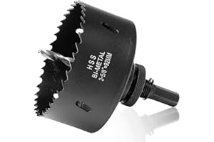 ITOOLFIRM Scie cloche de 92 mm pour métal et bois, HSS bi-métal avec profondeur de coupe de 40 mm, pour acier, fer, aluminium, plafonds, cloison sèche et plaques de plâtre