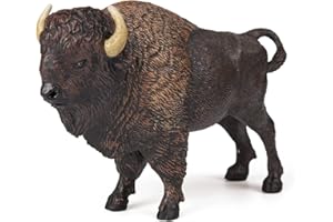 Papo - Grande figurine animal - Bison d'Amérique, Majestueux Animal de la Prairie, Jouet enfant dès 3 Ans - Découverte de la Faune Nord-Américaine
