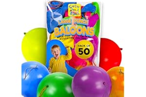 SOFTZO 30 PCS Large Punch Balloons for Kids Party - Assorted Colours Party Balloon for Kid - 12 Inch Giant Size - Ideal Party Bag Fillers for Kid Birthday Celebrations - Think and Strong