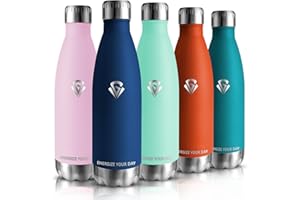 HoneyHolly Borraccia Termica, 18/8 Acciaio Inox Bottiglia Termica - 350ML/500ML/750/1000ML - Senza BPA Borraccia Palestra, Isolato Sottovuoto, Antigoccia, Bottiglia Acqua Termos per Bambini, Scuola