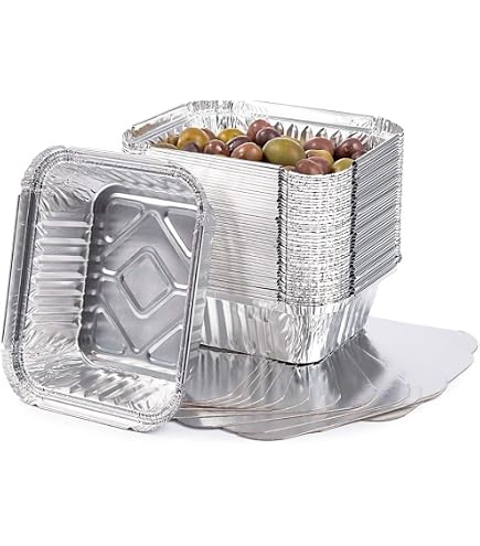 Vaschette in alluminio rettangolare | Vaschette alluminio con coperchio