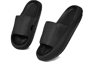 Geweo Chaussons Claquettes Femme Homme Confortables Pantoufles Semelle Épaisse EVA Cloud Slippers Séchage Rapide Claquette Douche Antidérapant Sandales de Piscine et Plage Unisex 36-47EU