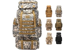 EGGORY Hiking Backpack, Ultralight Outdoor Backpack Foldable Waterproof Multifunctional Daypack for Cycling Travel Climbing Sports, 80L Men's Women's Waterproof Trekking Backpack, Travel Backpack