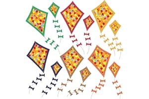 HILKKET Aquiloni di carta con finestra, 12 pezzi di aquiloni per fare bambini, carta trasparente