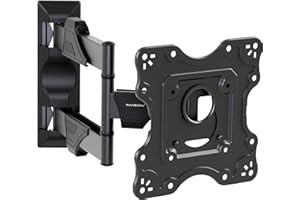 Invision Supporto TV Parete per 24-43 Pollici LED LCD HDR 4K Schermi - Ultra Sottile Inclinabile e Girevole con Braccio Estensibile - VESA 100x100mm a 200x200mm - Carico Max 27.2kg