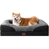 EHEYCIGA Cama Ortopedica y Viscoelastica para Perro Grande 91x68x17.5 cm, Memory Foam Sofa para Perros Lavable, Cama Gato Sua