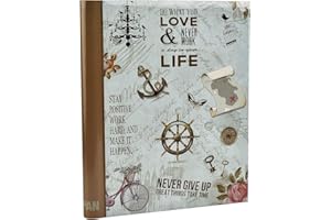ARPAN Large Self Adhesive Photo Album Hold Various Sized Picture Up to A4 Size 20/Sheets 40/Sides (Slogan Art)