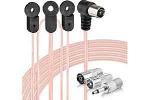 Bingfu Antena DAB Antena FM Dipolo 75Ohmios para Denon Pioneer Onkyo Yamaha Marantz Sistema de Música Bose Wave HD Digital Interiores Receptor Estéreo Bluetooth AV Audio Vedio Receptor de Cine en Casa