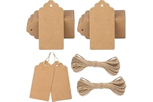 ‎G2PLUS G2PLUS 300g/m² Kraftpapier Etiketten Tags 5CM *10CM Geschenkanhänger Anhänger Etiketten mit Schnur