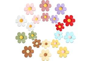 poraceous 20 stycken blommagneter för kylskåp, 3D-blommor, 10 färger